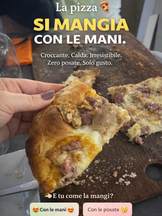Pizza con le mani